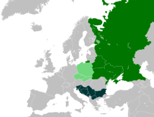 Map of Slavic Countries